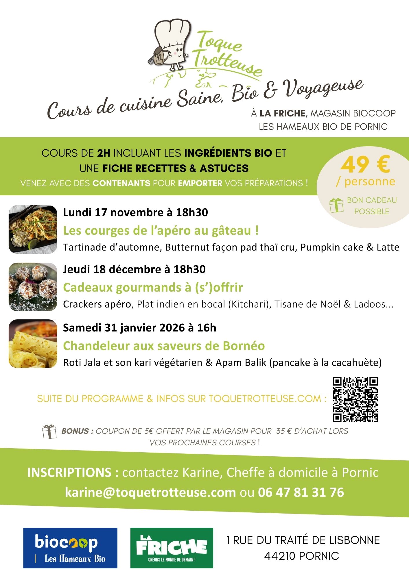 Cours cuisine du monde Friche